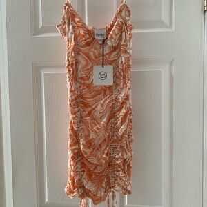 Sky to Moon orange swirl dress